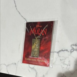 Disney Mulan Gold Pendant Necklace
